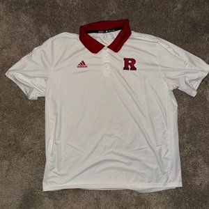 Adidas Rutgers White Polo XXL
